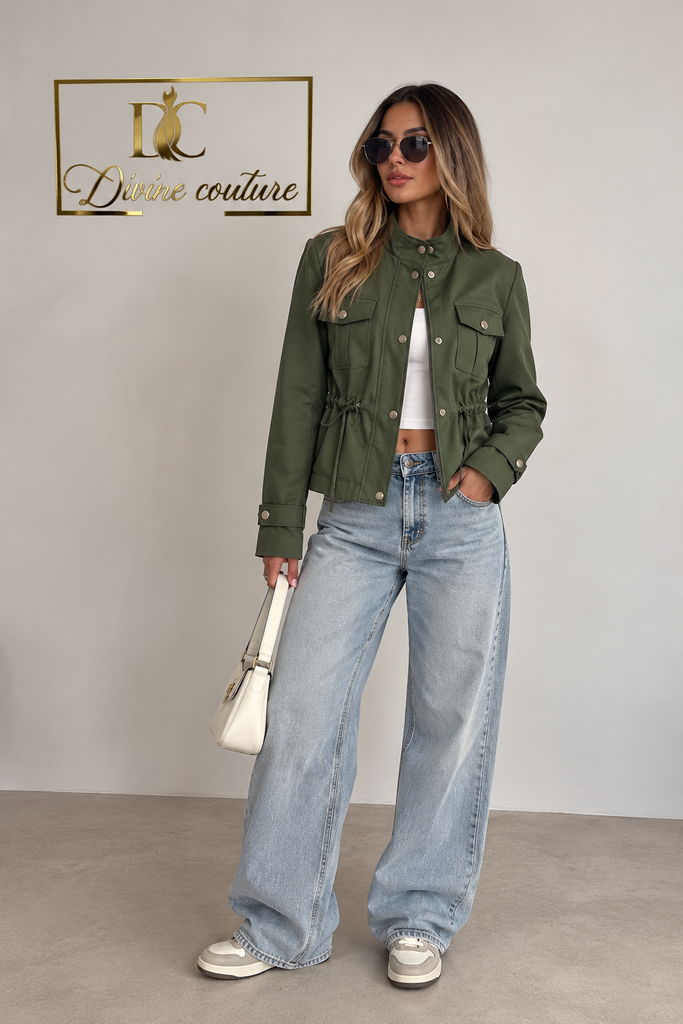 Jachetă Cargo Olive