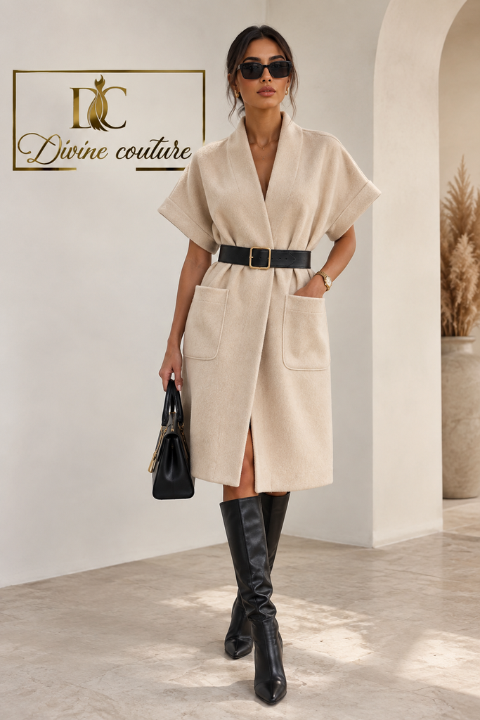 Vestă Cream Belted