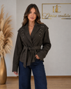 Geacă Gri Suede Lace