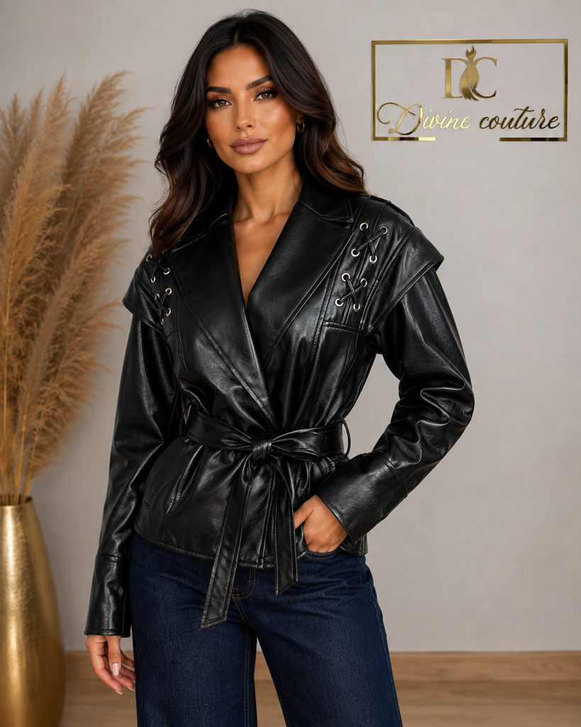 Geacă Piele Suede Lace
