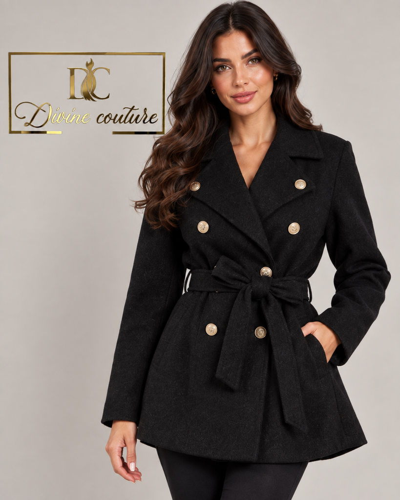 Palton Scurt Victoria Black