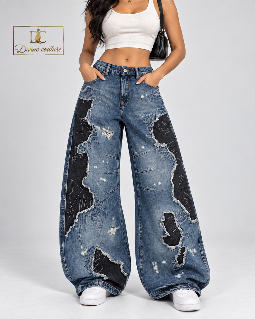 Blugi Kira Patchwork