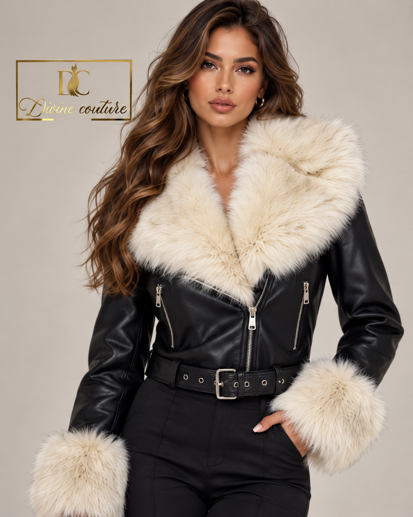 Geacă Glow Fur Biker