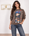 Bluză Brown Cartoon Girl